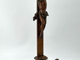 statue of jesus on the cross on a white background