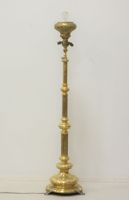 LAMPADAIRE colonne en laiton. H: 140 cm (usures)