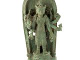 an image of a statue of a woman holding a bird in her hand