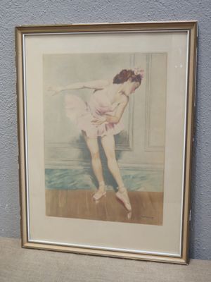F.BARBIER "La Ballerine" eau-forte copyright by Ch.