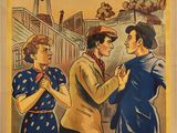 une affiche de film mettant en scène un homme et une femme en train de discuter