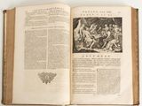 an open book with a picture of a group of people on it