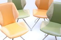 CROZATIER - Suite de quatre chaises à dossier et assise en s… (photo 2)