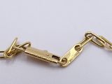 yellow gold plated chain with a clasp and a hook