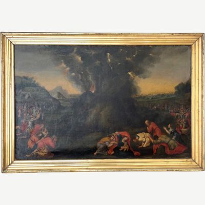 une image représentant un tableau représentant des personnes dans un champ