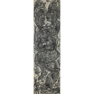 un dessin en noir et blanc représentant un dragon sur fond blanc