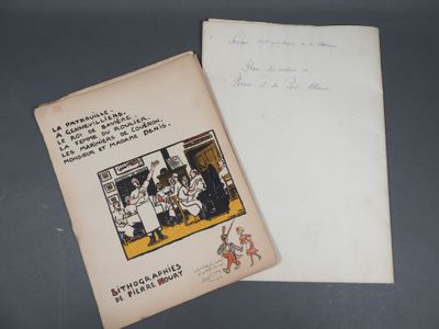 an old book sitting on top of a table next to a piece of paper