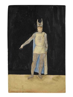 MIKHAIL FOGT (1901–?) Projet de costume pour un chevalier