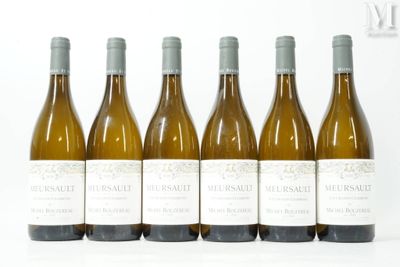 six bottles of wine are lined up in a row on a white surface