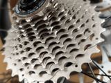 a close up of a bicycle ' s gear on a table