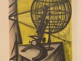 une image représentant une photo d'un dessin d'un globe terrestre posé sur une table