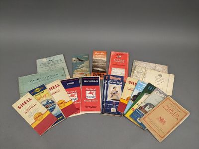 Lot de cartes anciennes dont Carte d'Amérique du Nord Bartho…