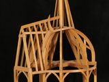 an image of a wooden structure on a black background