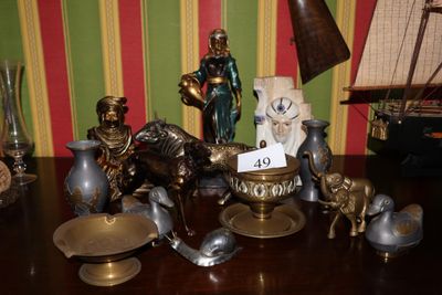 une table sur laquelle se trouvent de nombreux objets différents