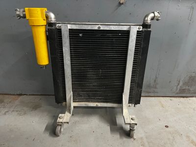 a radiator that is sitting on a cart