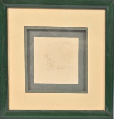 Sempé Portrait du petit Nicolas portant une fleur, dessin