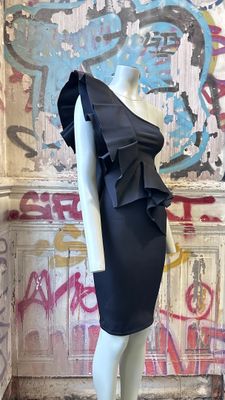 Robe Couture T.XS A.VAUTHIER Maille épaisse stretch sculptant Noir Neu - Photo 1