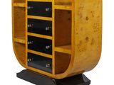 an image of a wooden cabinet with drawers and drawers