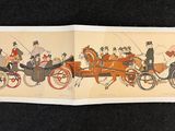 a picture of a book with a picture of a horse drawn carriage