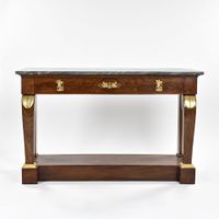 Console rectangulaire en acajou et placage d'acajou, pieds à… (photo 3)