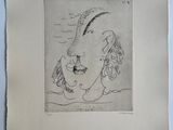 l'image d'un dessin du visage d'une femme sur un morceau de papier