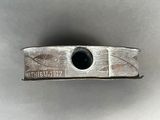 a close up of a silver ring with a black stone in it