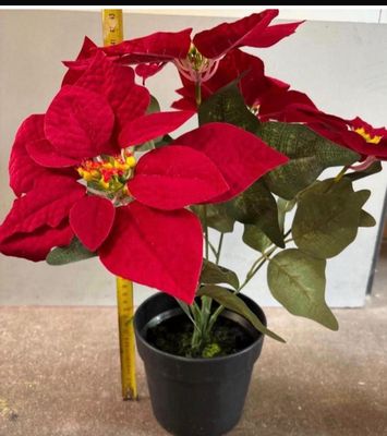 Lot de huit fleurs artificielles, pionsetta auteur, 45 cm