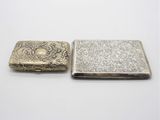 paire de étuis à cigarettes anciens en argent