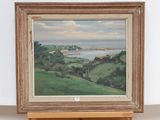 a picture of a painting on a easel with a picture on it