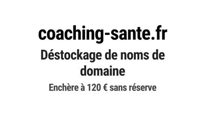 Nom de domaine coaching-sante.fr.