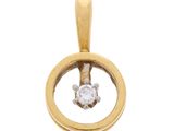 gros plan d'un pendentif en diamant sur fond blanc