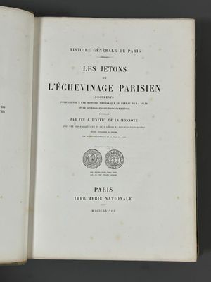 [Paris]. AFFRY DE LA MONNOYE (Alfred d').