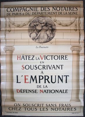 Affiche française contre la guerre, sur le thème de la bataille de la guerre civile française