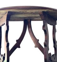 Table demi-lune en noyer massif, début du XXe siècle, de sty… (photo 5)