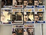 many pop vinyl figures are stacked on top of each other