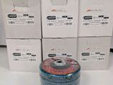 several discs of various sizes are stacked on top of each other