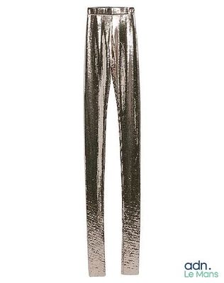 ces leggings sont brillants et scintillants, de couleur argentée