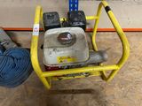 a fire hydrant sitting on a cart in a room