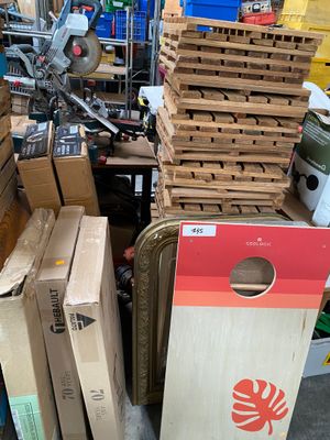 a pile of boxes that are stacked on top of each other