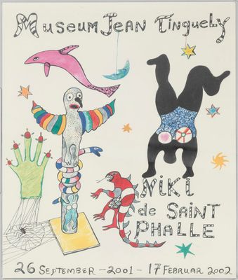 a drawing of a poster with a cat and a bird on it