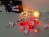 a bunch of lights that are on a table