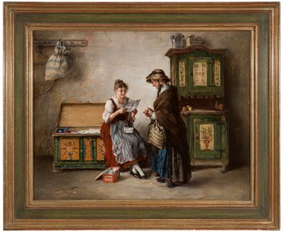 an image of a painting of a man and a woman in a room