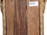 a picture of a wooden frame with a label on it