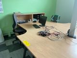 an image of a desk with a laptop and a monitor