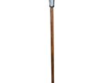 an image of a metal and wood floor lamp on a white background