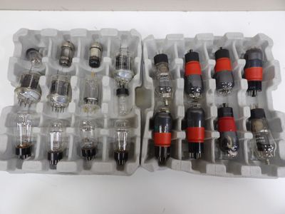 many different types of electrical components in this case