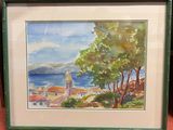 a picture of a picture of a watercolor painting in a frame