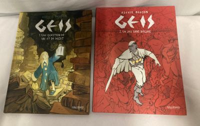 deux livres posés sur un lit recouvert d'un drap blanc et d'une couverture rouge