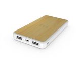 an image of a wooden power bank with two usb ports
