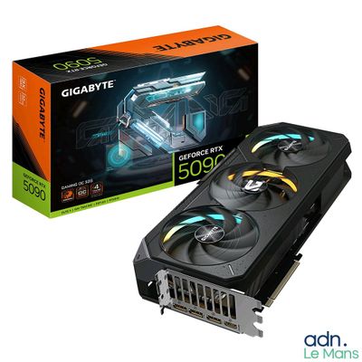 a close up of a video card with a box in the background